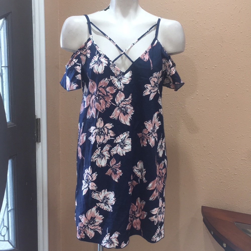 Blue floral dress
